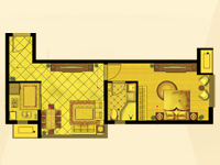 D户型3室2厅2卫1厨137.00㎡ 